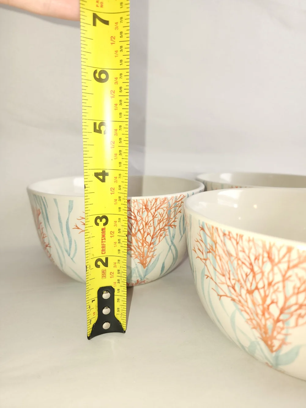 Cracker Barrel Susan Winget Coral Stoneware Bowls – Set of 3